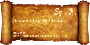 Szoboszlay Melinda névjegykártya